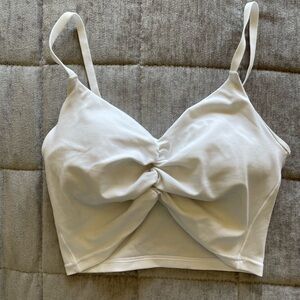 White crop top with built in bra